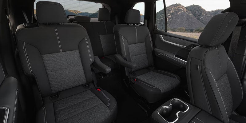 Inside view of GMC Acadia